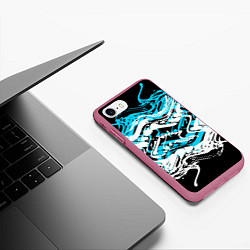 Чехол iPhone 7/8 матовый Blue Combo, цвет: 3D-малиновый — фото 2