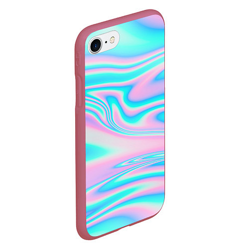 Чехол iPhone 7/8 матовый WAVES / 3D-Малиновый – фото 2