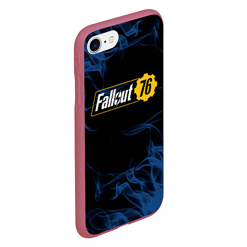 Чехол iPhone 7/8 матовый FALLOUT76 / 3D-Малиновый – фото 2