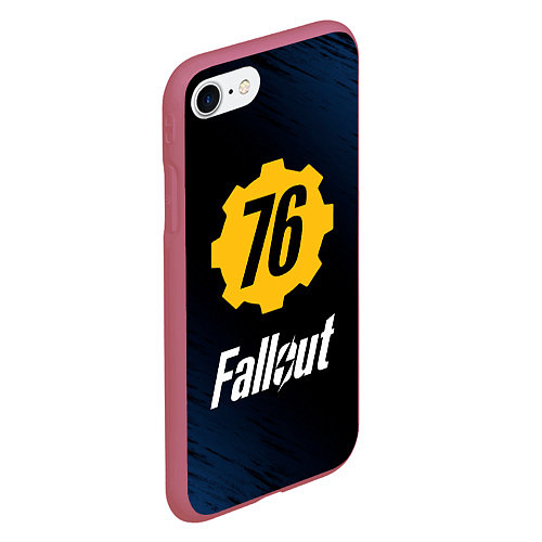 Чехол iPhone 7/8 матовый FALLOUT76 / 3D-Малиновый – фото 2