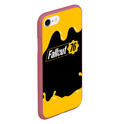 Чехол iPhone 7/8 матовый FALLOUT76 / 3D-Малиновый – фото 2