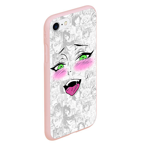 Чехол iPhone 7/8 матовый Ахегао / 3D-Светло-розовый – фото 2
