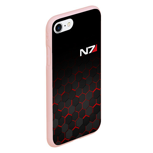 Чехол iPhone 7/8 матовый MASS EFFECT N7 / 3D-Светло-розовый – фото 2