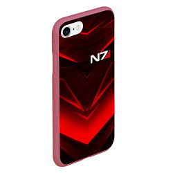 Чехол iPhone 7/8 матовый MASS EFFECT N7, цвет: 3D-малиновый — фото 2