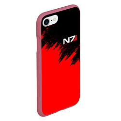 Чехол iPhone 7/8 матовый MASS EFFECT N7, цвет: 3D-малиновый — фото 2