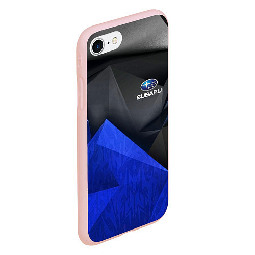 Чехол iPhone 7/8 матовый SUBARU / 3D-Светло-розовый – фото 2