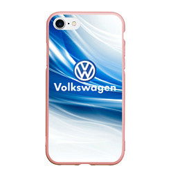 Чехол iPhone 7/8 матовый Volkswagen, цвет: 3D-светло-розовый
