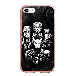 Чехол iPhone 7/8 матовый JOJOS BIZARRE ADVENTURE, цвет: 3D-светло-розовый