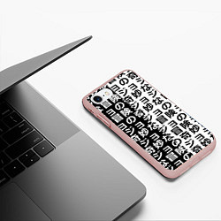 Чехол iPhone 7/8 матовый JOJOS BIZARRE ADVENTURE, цвет: 3D-светло-розовый — фото 2