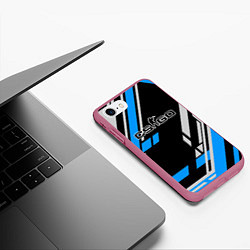 Чехол iPhone 7/8 матовый CS:GO, цвет: 3D-малиновый — фото 2