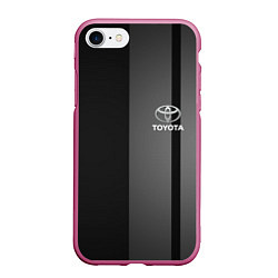 Чехол iPhone 7/8 матовый TOYOTA, цвет: 3D-малиновый