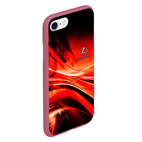Чехол iPhone 7/8 матовый LEXUS / 3D-Малиновый – фото 2