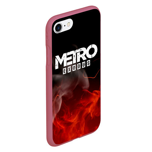 Чехол iPhone 7/8 матовый METRO EXODUS / 3D-Малиновый – фото 2