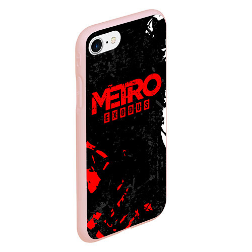 Чехол iPhone 7/8 матовый METRO EXODUS / 3D-Светло-розовый – фото 2