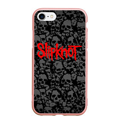 Чехол iPhone 7/8 матовый SLIPKNOT, цвет: 3D-светло-розовый