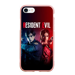 Чехол iPhone 7/8 матовый Resident Evil 2, цвет: 3D-светло-розовый