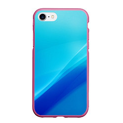 Чехол iPhone 7/8 матовый Волна, цвет: 3D-малиновый