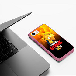 Чехол iPhone 7/8 матовый BRAWL STARS CROW PHOENIX, цвет: 3D-малиновый — фото 2