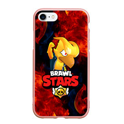 Чехол iPhone 7/8 матовый BRAWL STARS CROW PHOENIX, цвет: 3D-светло-розовый