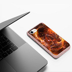 Чехол iPhone 7/8 матовый КОСМОС, цвет: 3D-светло-розовый — фото 2