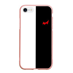 Чехол iPhone 7/8 матовый Monokuma, цвет: 3D-светло-розовый