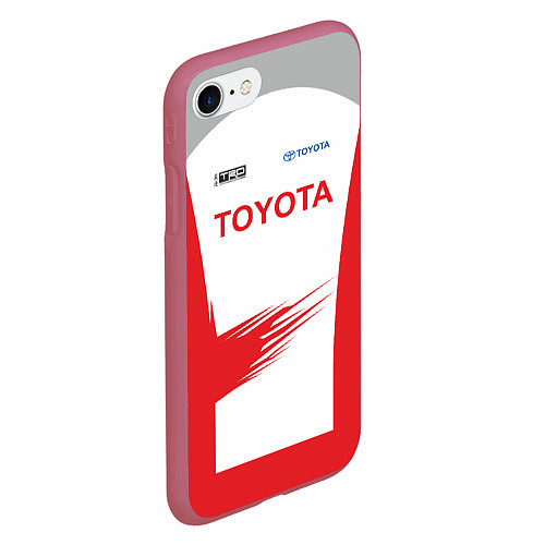 Чехол iPhone 7/8 матовый Toyota Driver / 3D-Малиновый – фото 2