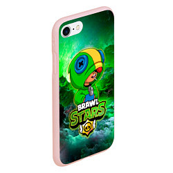 Чехол iPhone 7/8 матовый Space Leon Brawl Stars, цвет: 3D-светло-розовый — фото 2