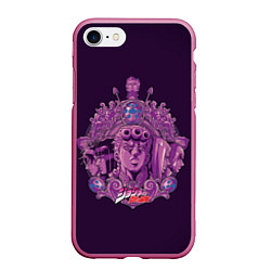 Чехол iPhone 7/8 матовый JOJOS BIZARRE ADVENTURE, цвет: 3D-малиновый