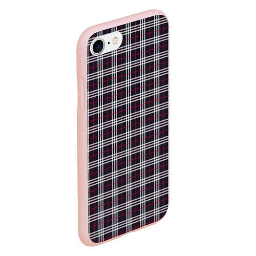Чехол iPhone 7/8 матовый Классические в клеточку / 3D-Светло-розовый – фото 2