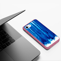Чехол iPhone 7/8 матовый Будь в потоке, цвет: 3D-малиновый — фото 2