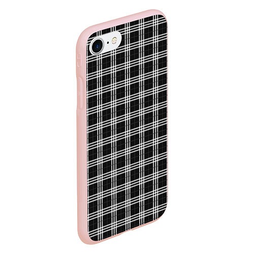 Чехол iPhone 7/8 матовый Шотландка / 3D-Светло-розовый – фото 2
