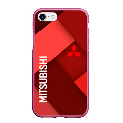 Чехол iPhone 7/8 матовый MITSUBISHI, цвет: 3D-малиновый