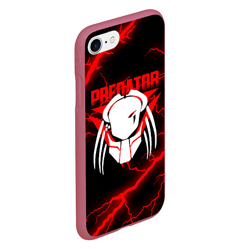 Чехол iPhone 7/8 матовый PREDATOR / 3D-Малиновый – фото 2