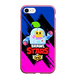 Чехол iPhone 7/8 матовый BRAWL STARS SPROUT, цвет: 3D-малиновый