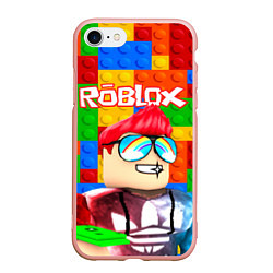 Чехол iPhone 7/8 матовый ROBLOX 3, цвет: 3D-светло-розовый