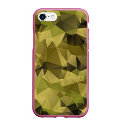Чехол iPhone 7/8 матовый СОВРЕМЕННЫЙ КАМУФЛЯЖ, цвет: 3D-малиновый