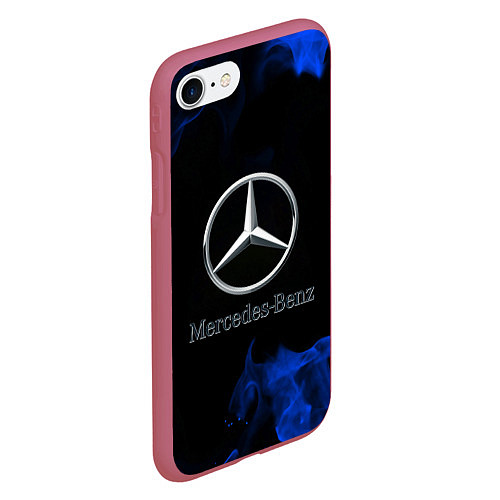 Чехол iPhone 7/8 матовый Mercedes / 3D-Малиновый – фото 2