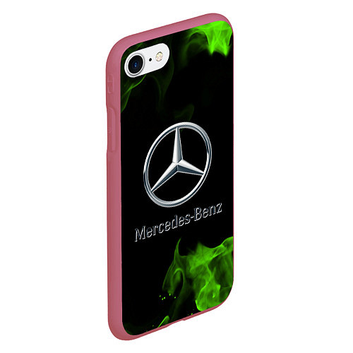 Чехол iPhone 7/8 матовый Mercedes / 3D-Малиновый – фото 2