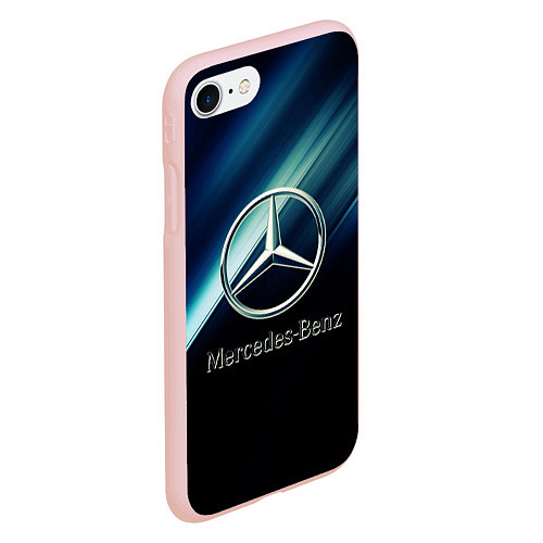 Чехол iPhone 7/8 матовый Mercedes / 3D-Светло-розовый – фото 2