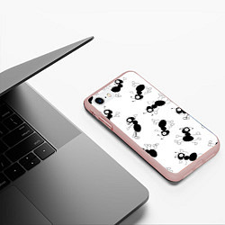 Чехол iPhone 7/8 матовый Муравьи, цвет: 3D-светло-розовый — фото 2