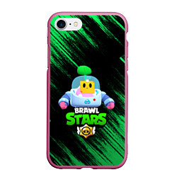 Чехол iPhone 7/8 матовый BRAWL STARS SPROUT, цвет: 3D-малиновый