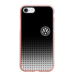 Чехол iPhone 7/8 матовый Volkswagen, цвет: 3D-светло-розовый