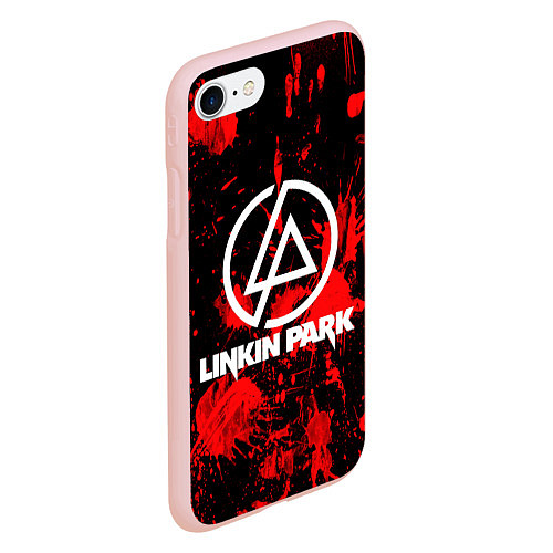 Чехол iPhone 7/8 матовый Linkin Park / 3D-Светло-розовый – фото 2