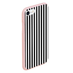 Чехол iPhone 7/8 матовый Пикси полосы, цвет: 3D-светло-розовый — фото 2