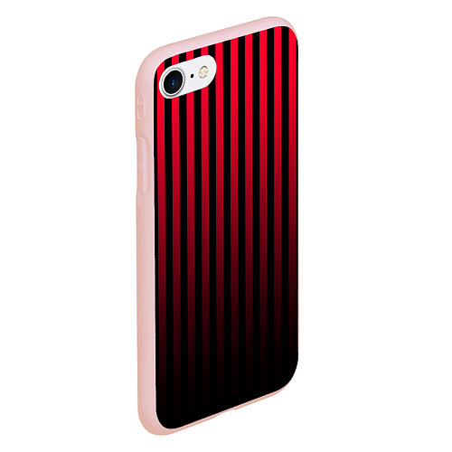 Чехол iPhone 7/8 матовый Пикси полосы / 3D-Светло-розовый – фото 2