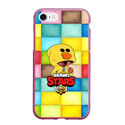 Чехол iPhone 7/8 матовый Brawl Stars:Leon Sally, цвет: 3D-малиновый
