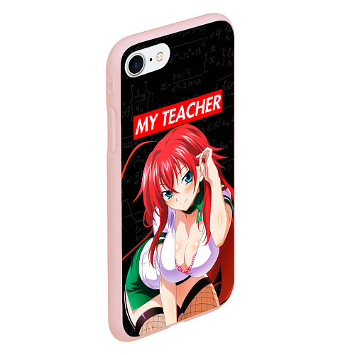 Чехол iPhone 7/8 матовый SENPAI MY TEACHER / 3D-Светло-розовый – фото 2