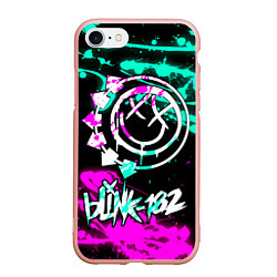 Чехол iPhone 7/8 матовый Blink-182 6, цвет: 3D-светло-розовый