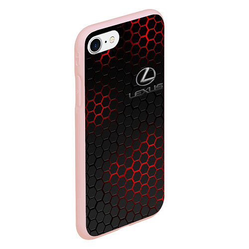 Чехол iPhone 7/8 матовый LEXUS / 3D-Светло-розовый – фото 2