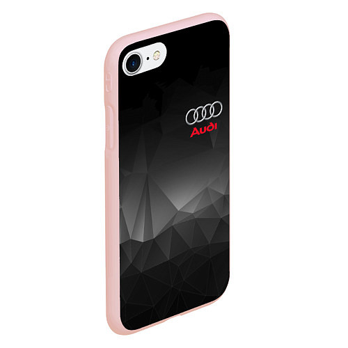 Чехол iPhone 7/8 матовый AUDI / 3D-Светло-розовый – фото 2